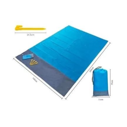 Lona Playera X Grande 140X200 Cm Impermeable Con Bolsa Y Sujetadores