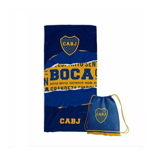 Toallón Boca Juniors Con Mochila